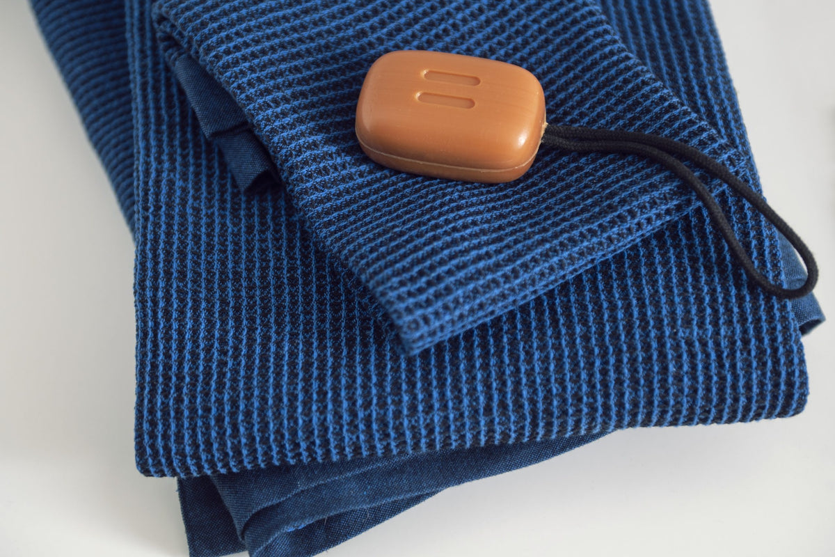 Rento Kenno Recycled Cotton Oversized Sauna Bath Towel 71" x 36" - Dark Blue
