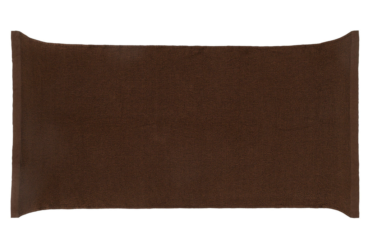 Rento Kenno Recycled Cotton Oversized Sauna Bath Towel 71" x 36" - Dark Brown