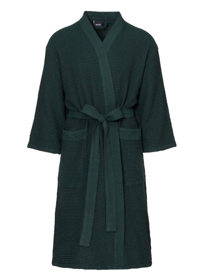 Rento Kenno Recycled Cotton Bath Robe - S/M - Dark Green