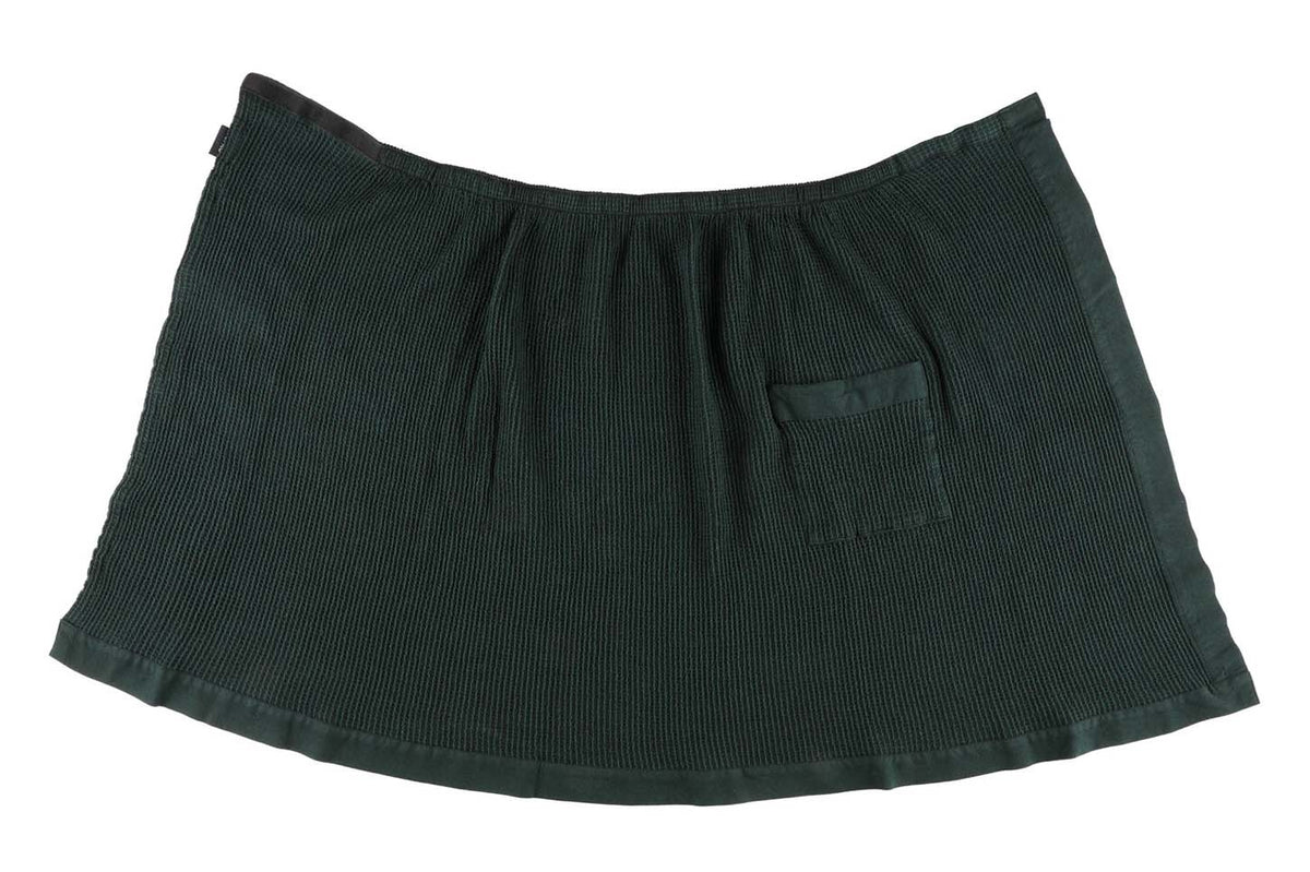Rento Kenno Recycled Cotton Sauna Waist Towel Wrap - Dark Green