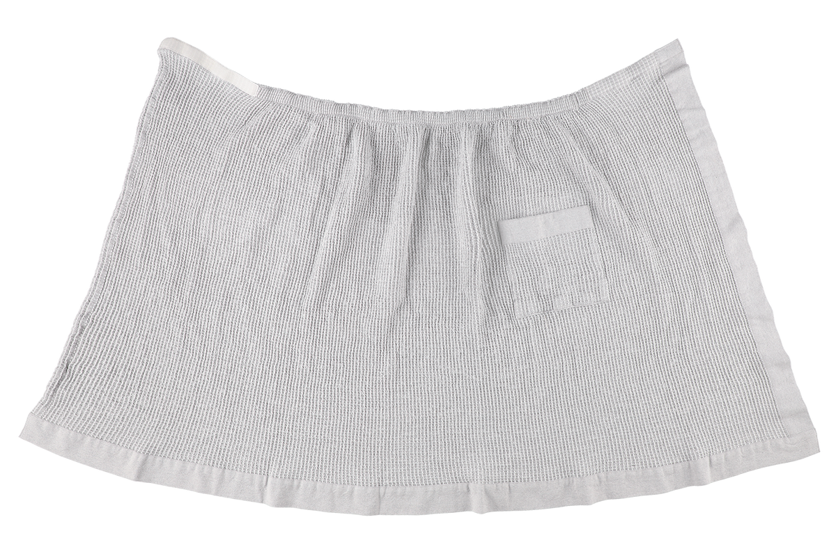 Rento Kenno Recycled Cotton Sauna Waist Towel Wrap - Light Grey
