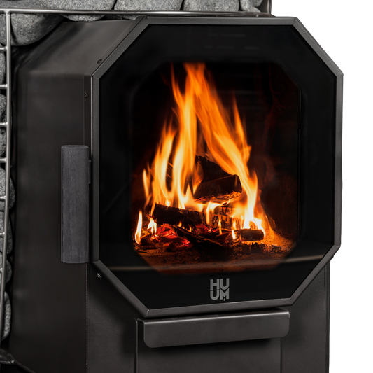 HUUM HIVE Flow Wood-Burning Sauna Stove - 03_detail_firebox_door.png