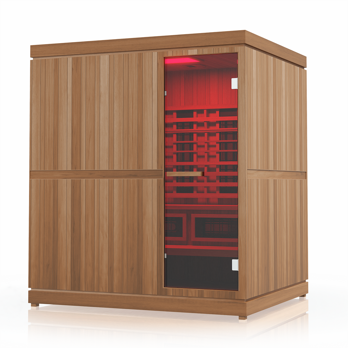 Finnmark FD-5 Trinity XL 4-Person Infra-Steam Combination Sauna - 03_detail_red_light.png