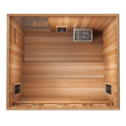 Finnmark FD-5 Trinity XL 4-Person Infra-Steam Combination Sauna - 03_detail_top_view.png
