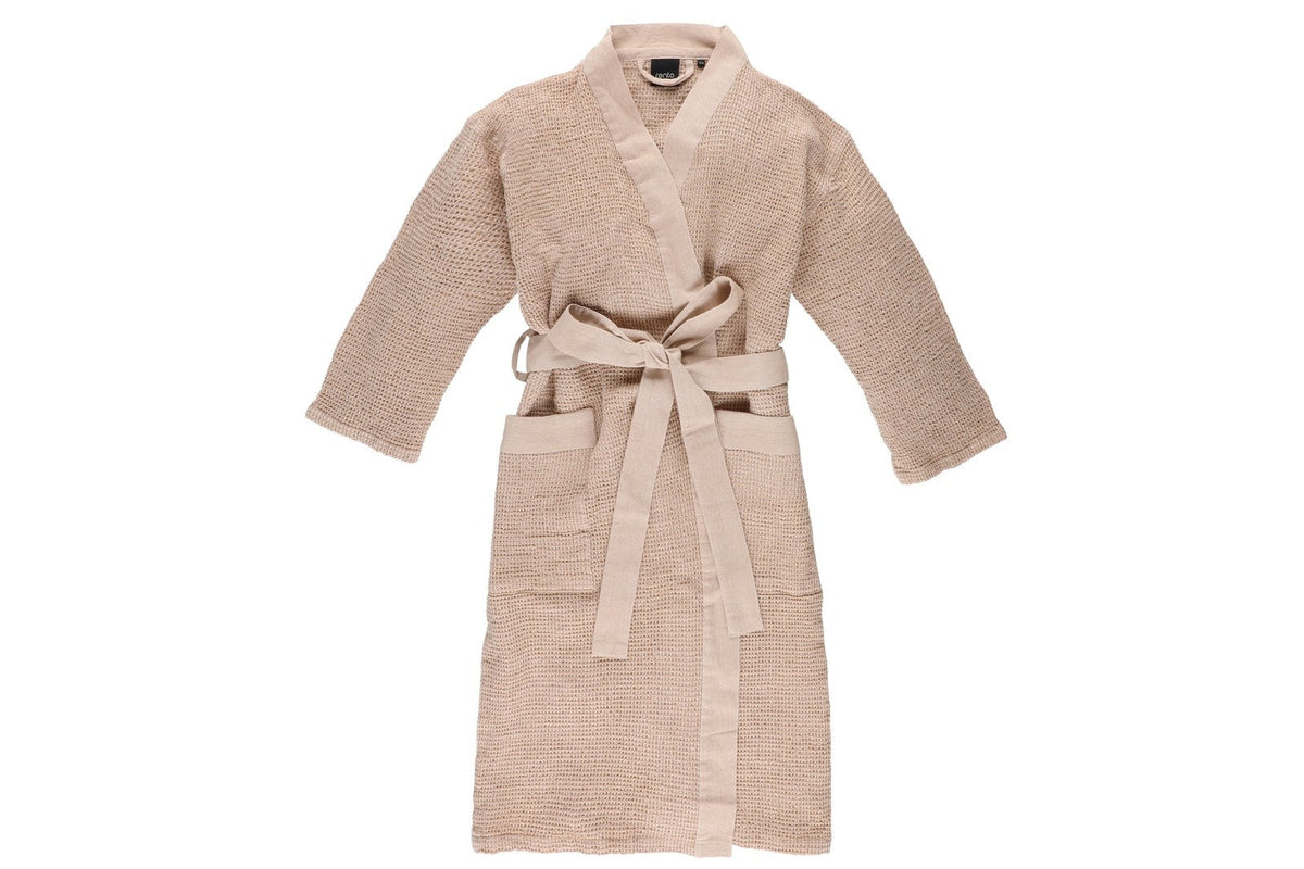 Rento Kenno Recycled Cotton Bath Robe - L/XL - Beige