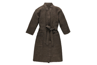 Rento Kenno Recycled Cotton Bath Robe - S/M - Brown