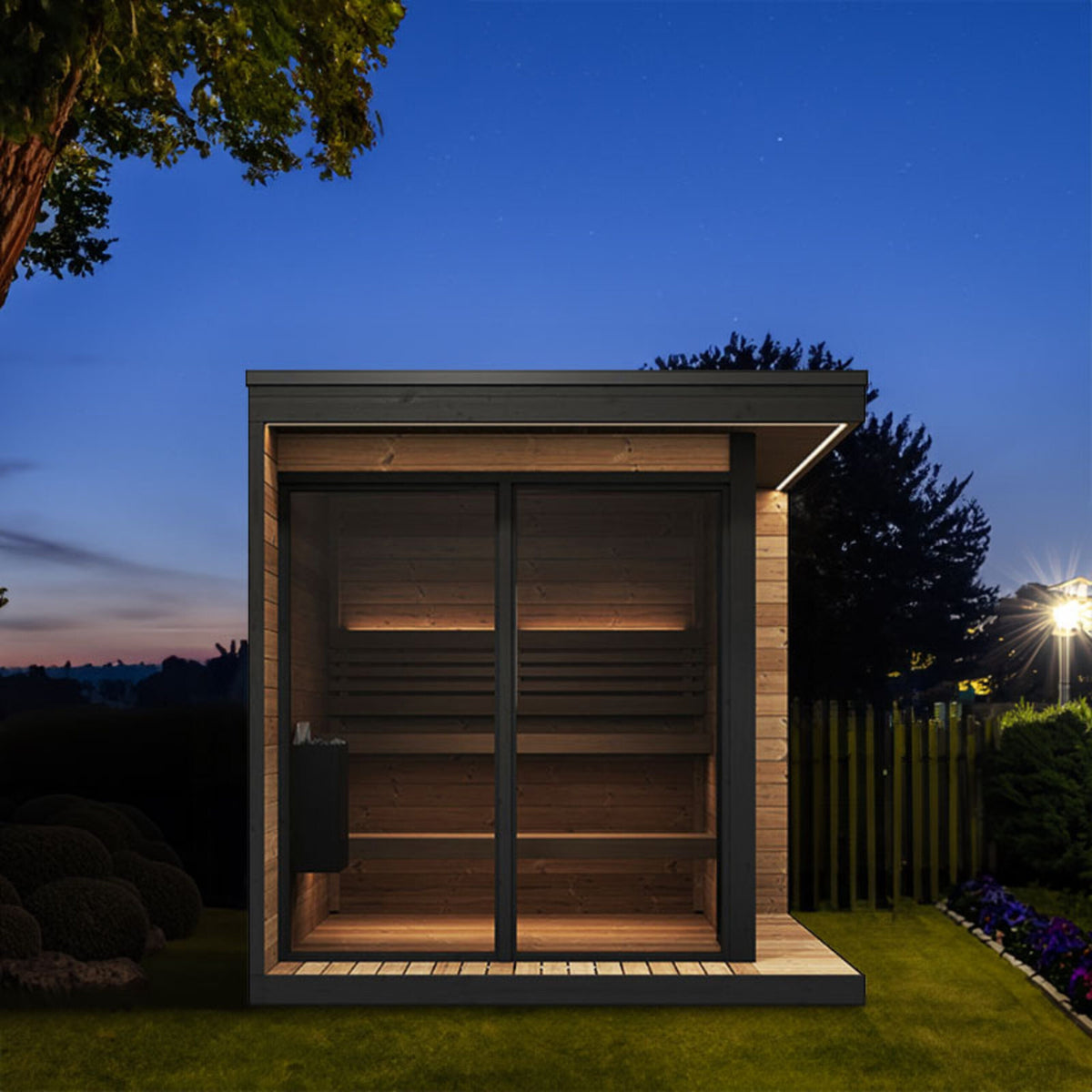 SaunaLife Model GL6 Garden Luxury Series Outdoor Home Sauna Kit