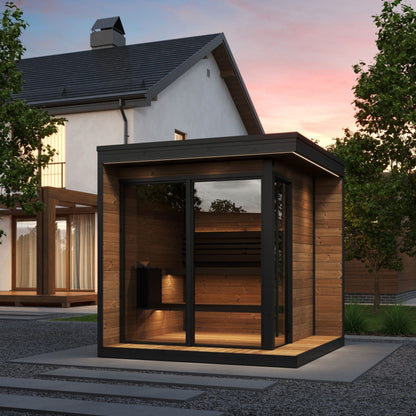 SaunaLife Model GL6 Garden Luxury Series Outdoor Home Sauna Kit