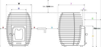 HUUM HIVE Wood-Burning Sauna Stove Package - 06_specs_clearances.jpg