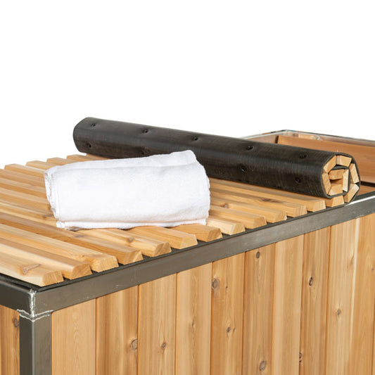 Cold Plunge Cedar Roll Up Cover