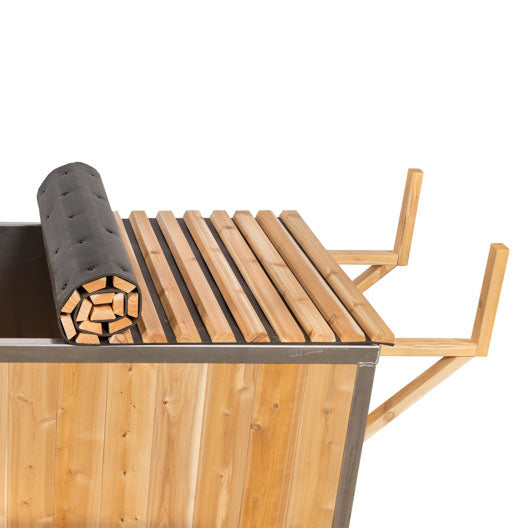 Cold Plunge Cedar Roll Up Cover