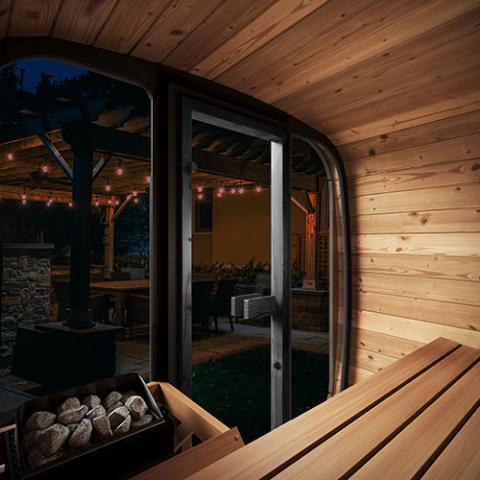 SaunaLife Cube Series Outdoor Sauna