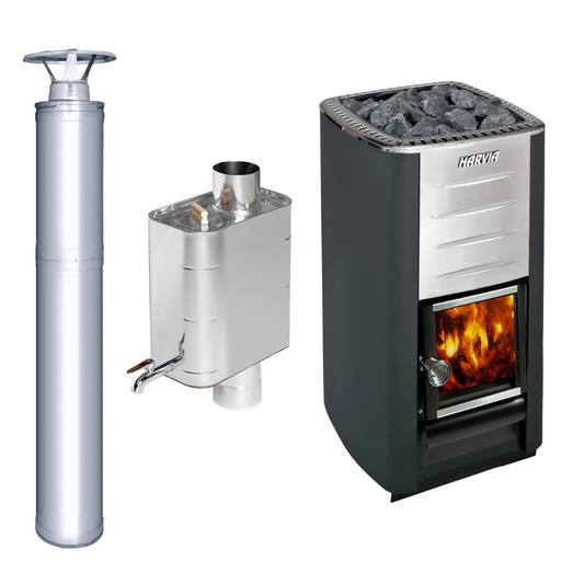 M3 Wood Stove Kit + Water Heater