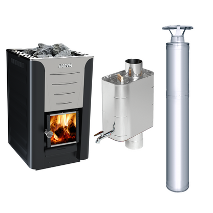 Pro 20 Wood Stove Kit + Water Heater