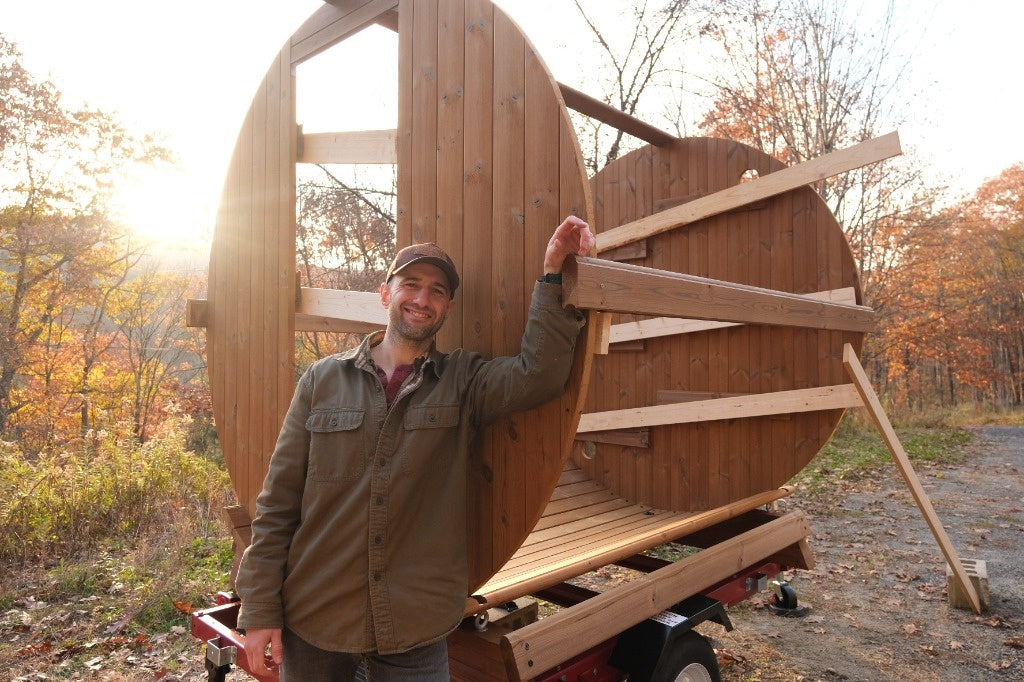 Aaron Mead, Founder of EpicSauna, handcrafted sauna construction