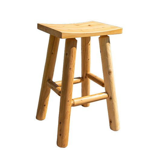Leisurecraft 30" Saddle Seat Bar Stool - Unfinished